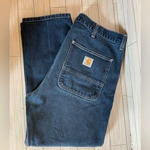 Carhartt WIP Dark Blue Relaxed Jeans